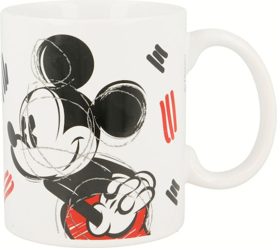 Stor Mickey Кръгла Керамична Чаша Бяла 325мл