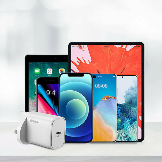 Joyroom Φορτιστής Χωρίς Καλώδιο με Θύρα USB-C 20W Power Delivery Λευκός (L-P201)