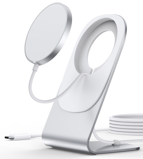 Choetech Φορτιστής Magsafe 20W Ασημί (Q5004+H047 & Adapter)