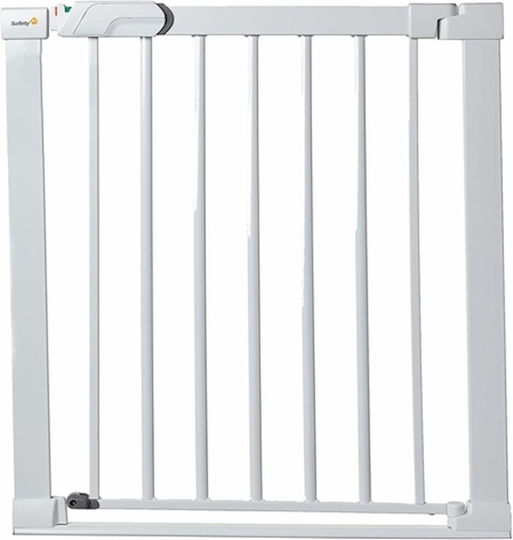 Safety 1st Flat Step Foldable Security Door Simple Placement made of Metal in White Color 80x28x73εκ. 1pcs