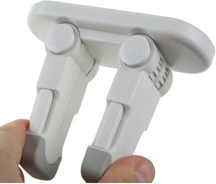 Door Safety Lock with Sticker made of Plastic in White Color 2pcs