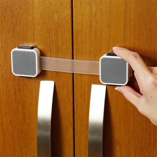Lindam Xtra Guard Cabinet & Drawer Lock with Sticker made of Plastic in White Color 1pcs