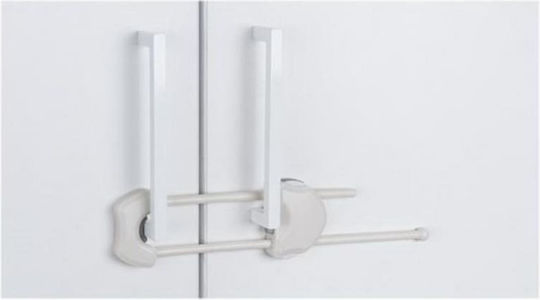 Inofix Cabinet & Drawer Lock made of Plastic in White Color 12.8x5.7cm 1pcs