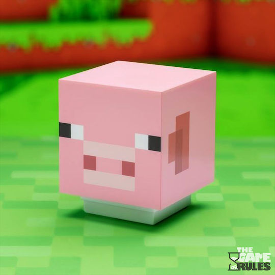Paladone LED Детско Декоративно Осветление Minecraft Pig Розов 11εκ.