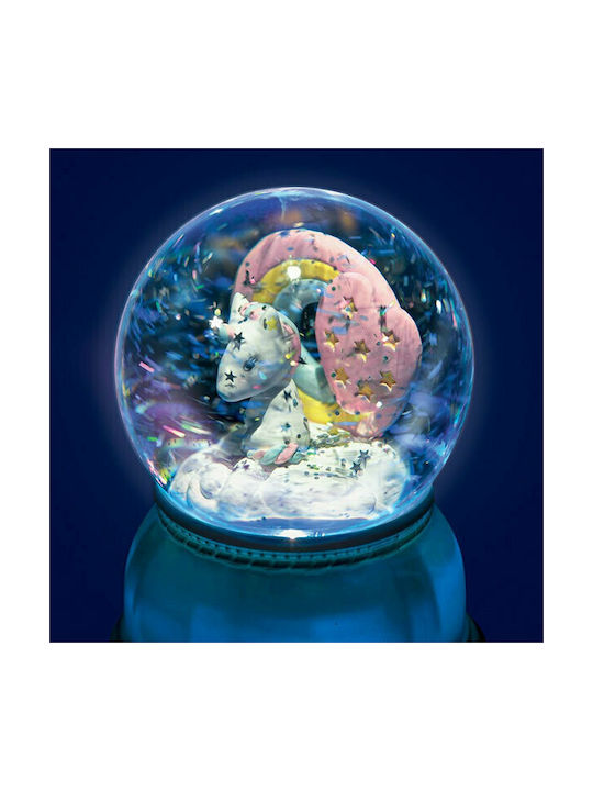 Djeco Kids Decorative Lamp Snowball Unicorn Blue 11x11x14εκ.