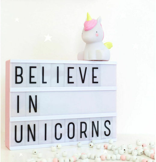 A Little Lovely Company LED Kinder Dekorative Lampe Unicorn Rosa 8.5x12.5x10εκ.