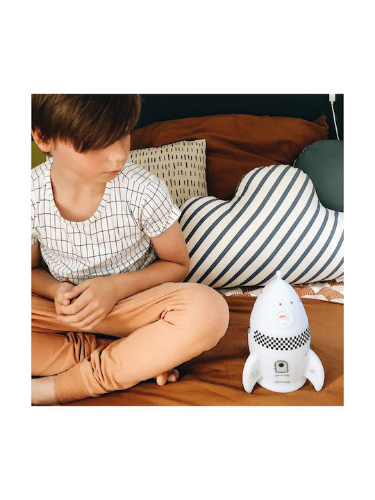 A Little Lovely Company Led Kids Decorative Lamp Rocket with Color Changes White 13x13x20εκ.