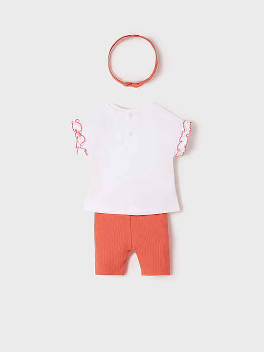 Mayoral Kids Set with Leggings Summer 2pcs Orange