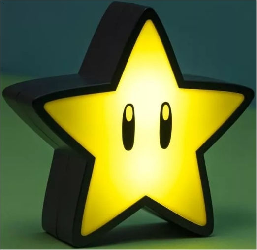 Paladone Led Kids Decorative Lamp Super Mario Bros Super Star Yellow