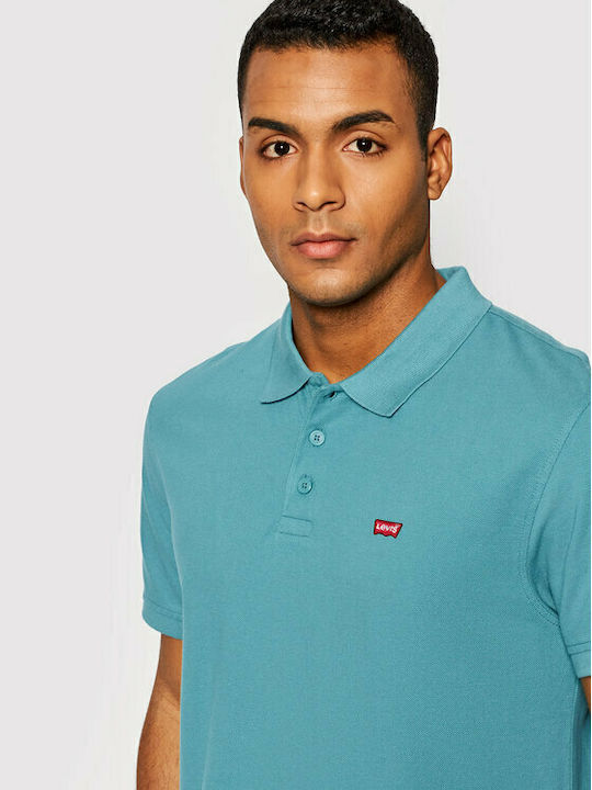 Polo Short Sleeve Blouse Turquoise