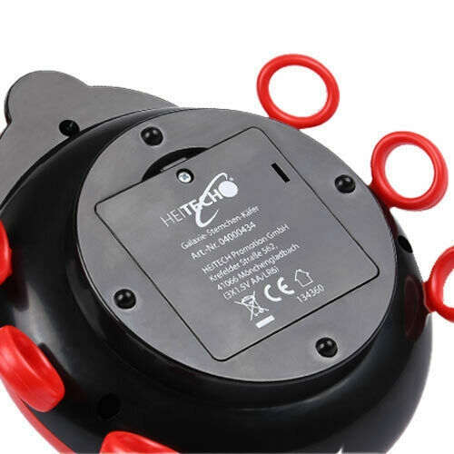 Heitech Led Kids Projector Lamp Ladybug with Star Projection Red
