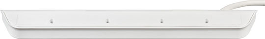 Brennenstuhl Power Strip 6 Positions with 2 USB-A and Cable 2m Silver