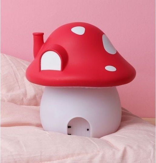 A Little Lovely Company LED Детско Декоративно Осветление Mushroom House Червен 17.5x17.5x19εκ.
