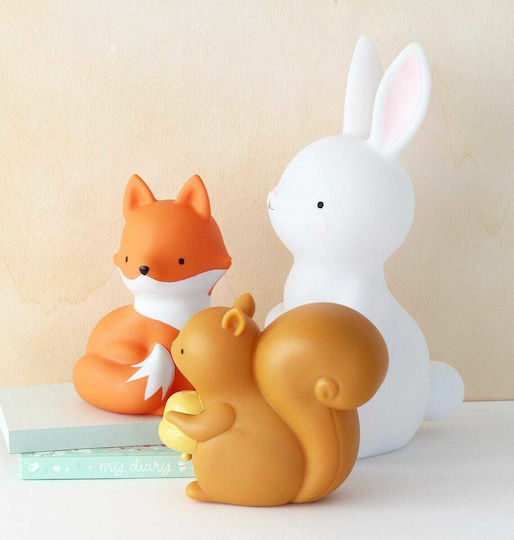 A Little Lovely Company Led Παιδικό Διακοσμητικό Φωτιστικό Squirrel Καφέ