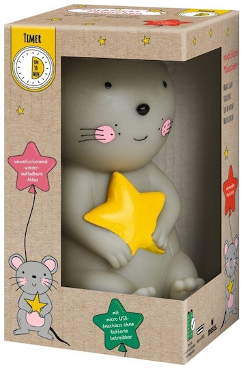 Moses Kids Decorative Lamp Mouse Multicolour 9.3x16cm