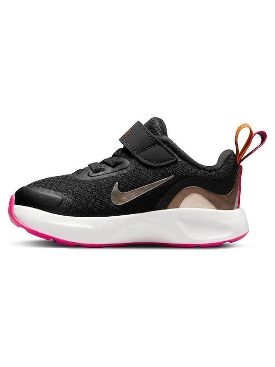 Pegasus Wearallday Kids Sports Shoes Running with Hoop & Loop Closure Black