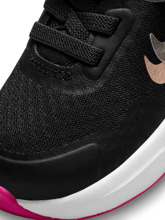 Pegasus Wearallday Kids Sports Shoes Running with Hoop & Loop Closure Black