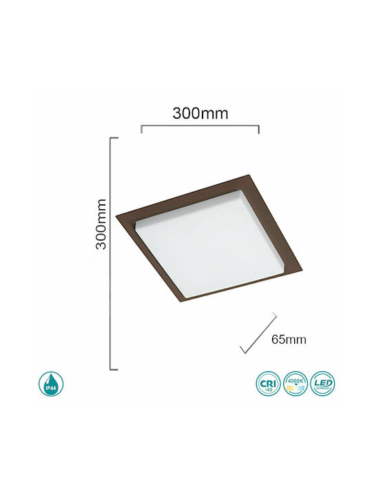 Ondaluce Plafonieră de Exterior în Culoare Maro PT.TABLET/MARRONE