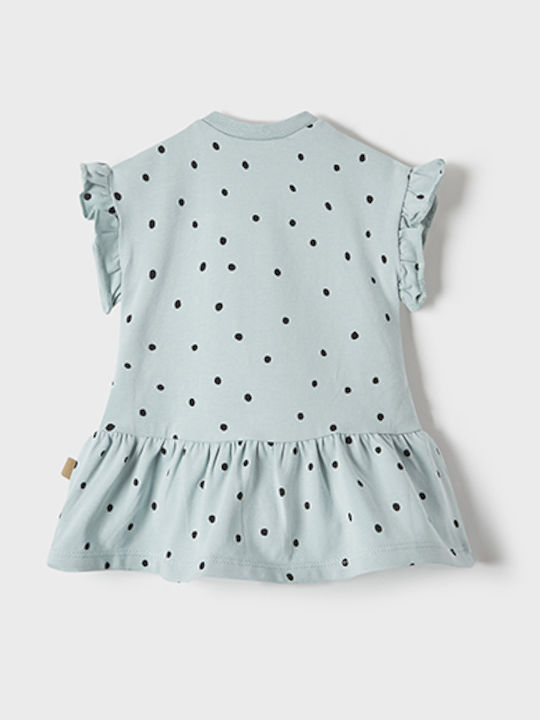 Pocket Bunny Kinderkleid Kurzärmelig Polka Dot Grün