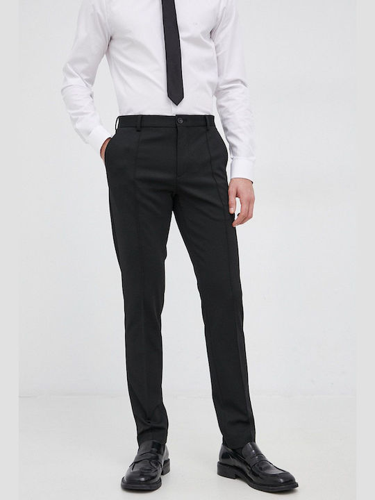 Calvin Klein Men's Trousers Suit Elastic in Slim Fit Black