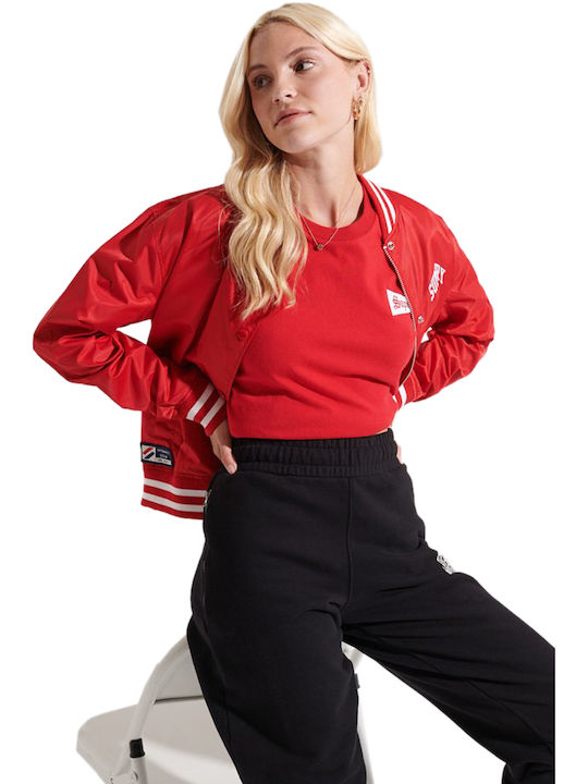 Superdry Γυναικείο T-shirt Risk Red