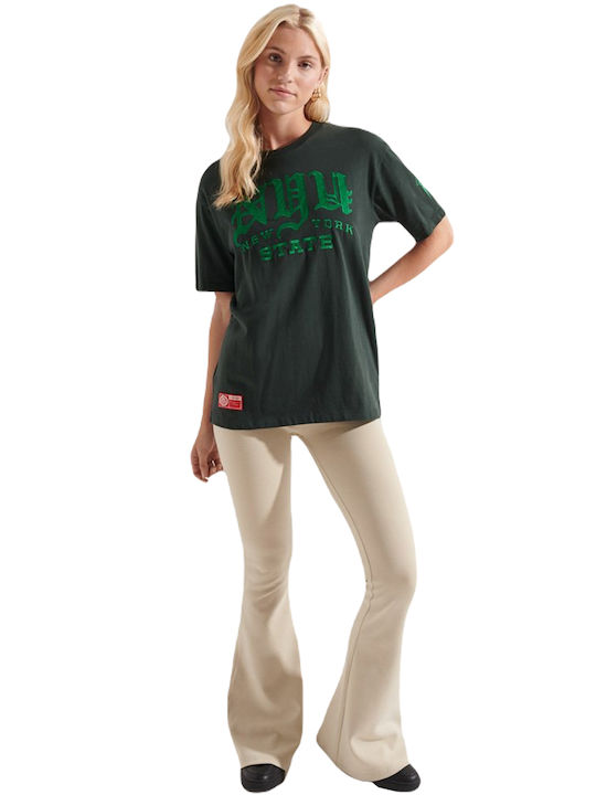 Superdry 5th Down Women's T-shirt Academy Dark Green