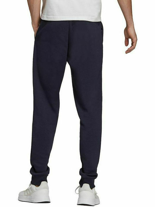 Adidas Essentials Men's Fleece Sweatpants with Rubber Navy Blue