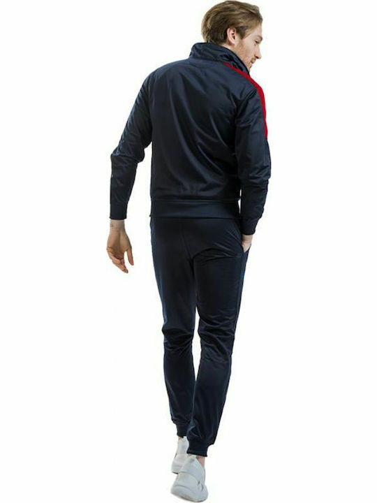 Tuta Revolution Football Tracksuit Glossy with Elastic Navy Blue