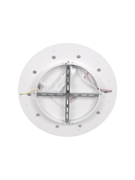 GloboStar Ariana Ceiling Mount Light 48cm White with Integrated LED and Remote Control