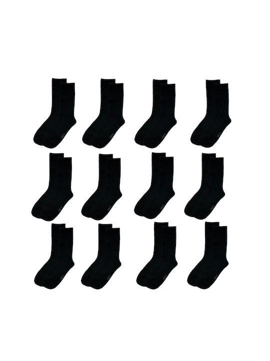 A-1650 Men's Plain Socks Black