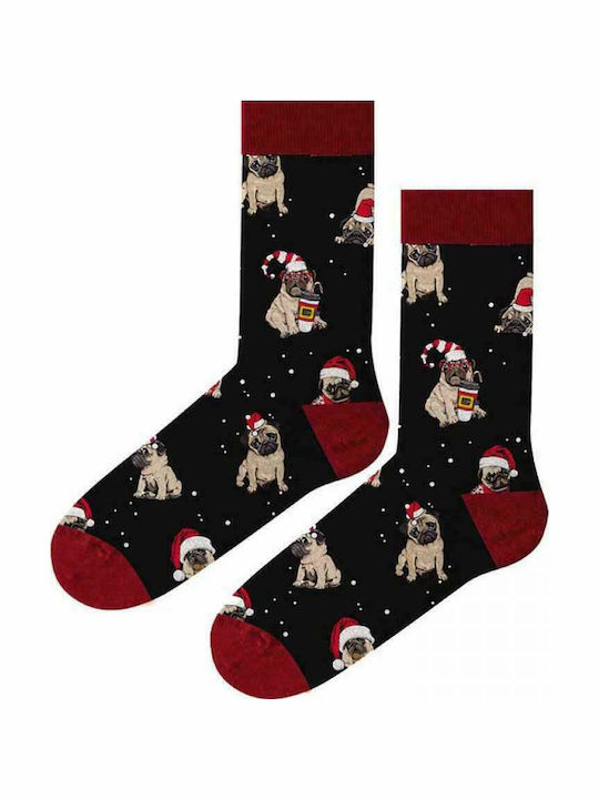 John Frank Christmas Pugs Men's Christmas Socks Multicolour