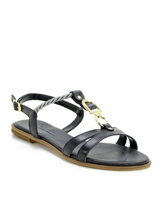 Robinson Damen Flache Sandalen in Schwarz Farbe