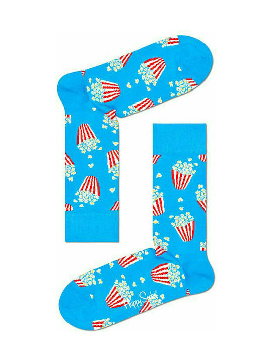 Happy Socks Popcorn Patterned Socks Light Blue