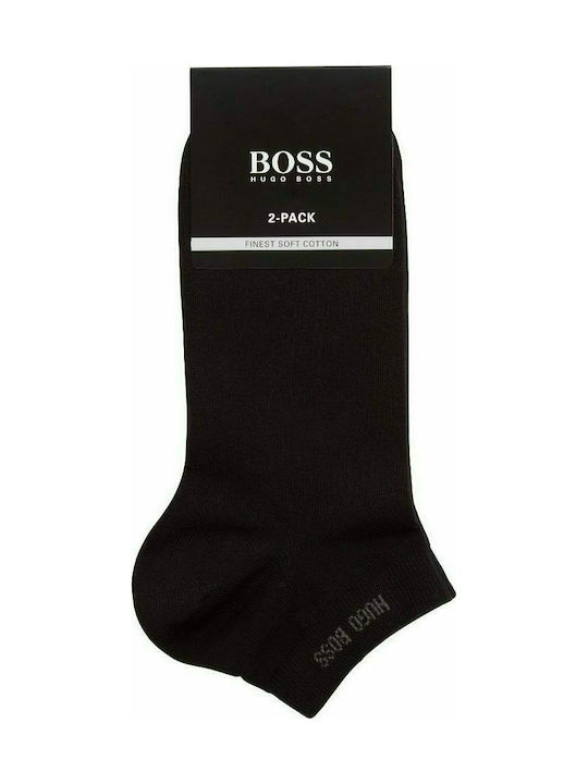 Hugo Boss Unisex Plain Socks Black 2 Pack