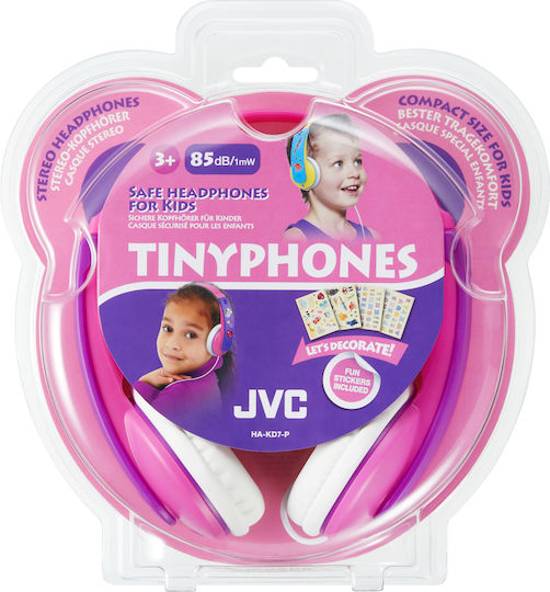 JVC HA-KD7 Wired On Ear Headphones Pink