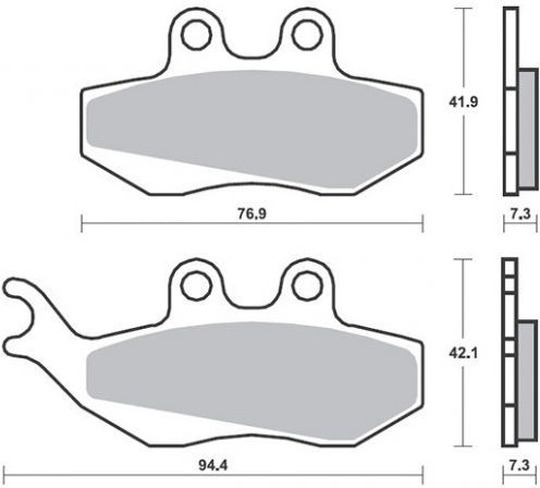 SBS Motorcycle Brake Pads Front Gilera Runner Vx 125 01-05 Peugeot Jet Force 125 03-04 Piaggio Skipper 150 98-05 for Gilera Runner Piaggio Skipper 150