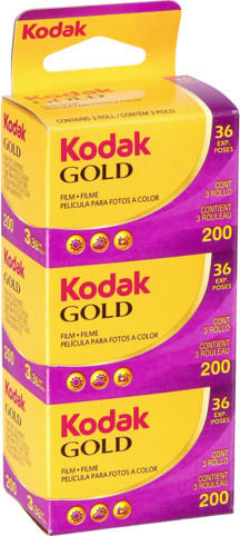 Kodak Color Negative Gold 200 Roll Film 35mm (3x36 Exposures)