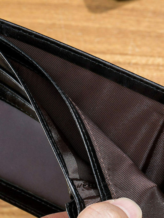 Δερμάτινο Ανδρικό Πορτοφόλι με RFID Μαύρο