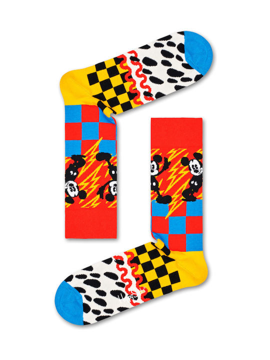 Happy Socks Disney Mickey-Time Ανδρικές Κάλτσες με Σχέδια Πολύχρωμες