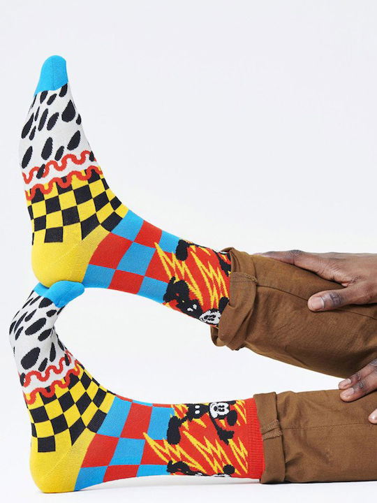 Happy Socks Disney Mickey-Time Ανδρικές Κάλτσες με Σχέδια Πολύχρωμες