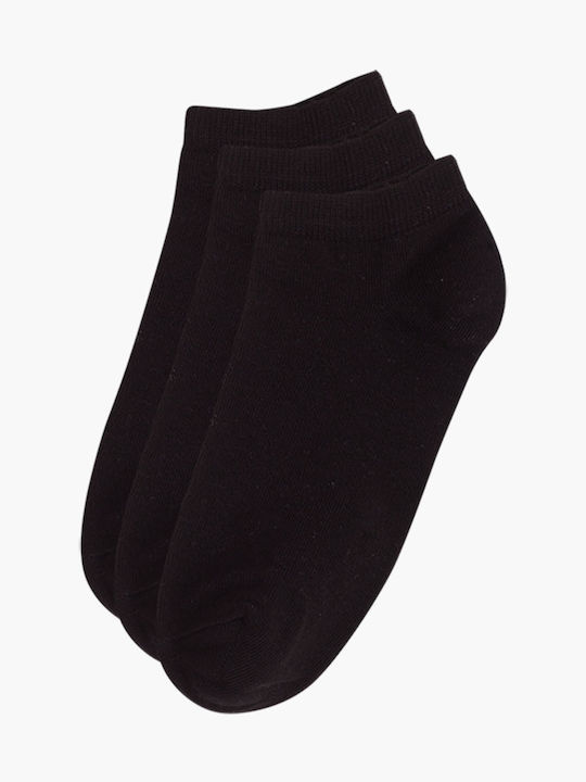 ME-WE Damen Einfarbige Socken Black 3Pack