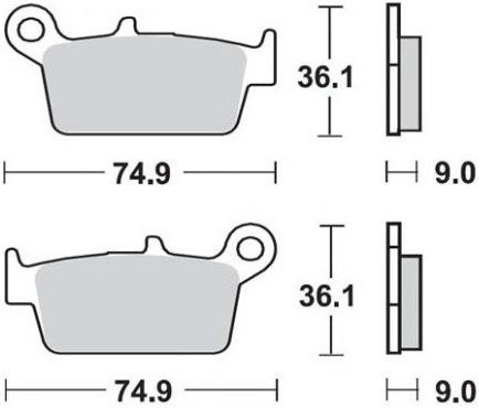 SBS Τακάκια Μοτοσυκλέτας Εμπρός Honda NH 50 Lead 94'-99' / Kymco Heroism 50 95'-96' / Sniper 50 93'-96' για Kymco Heroism 50 Vespa 50