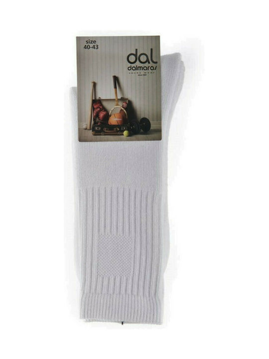 Dal 101 Men's Solid Color Socks White