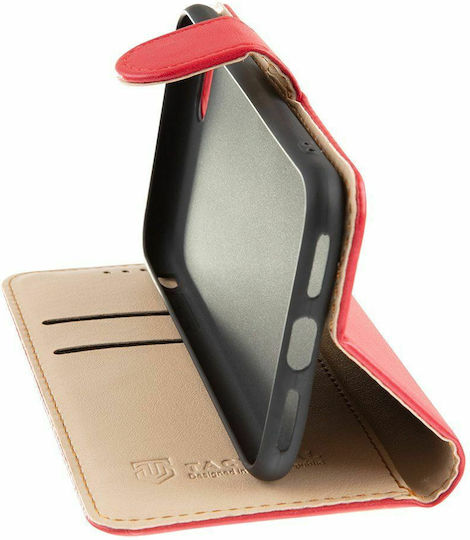 Tactical Field Notes Buchen Sie Synthetisches Leder Rot (Motorola Moto G51)