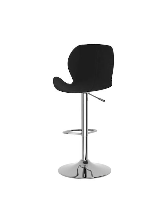 Hocker Bar mit Rückenlehne & Höhenverstellbar Black 2Stück 39x51x89-111cm