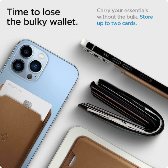 Spigen MagSafe Θήκη Καρτών Valentinus σε Καφέ χρώμα