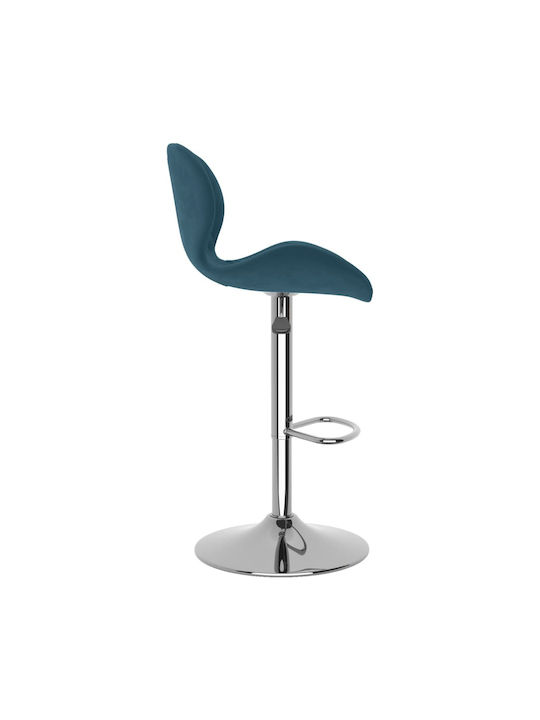 Stool Bar with Back & Adjustable Height Blue 2pcs 39x51x89-111cm