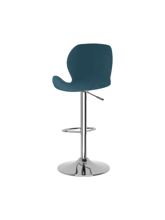 Stool Bar with Back & Adjustable Height Blue 2pcs 39x51x89-111cm