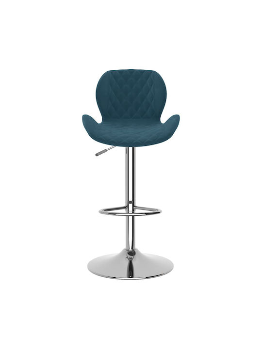 Stool Bar with Back & Adjustable Height Blue 2pcs 39x51x89-111cm