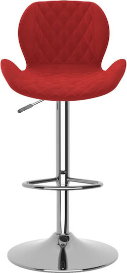 Hocker Bar mit Rückenlehne & Höhenverstellbar Bordeaux 2Stück 39x51x89-111cm